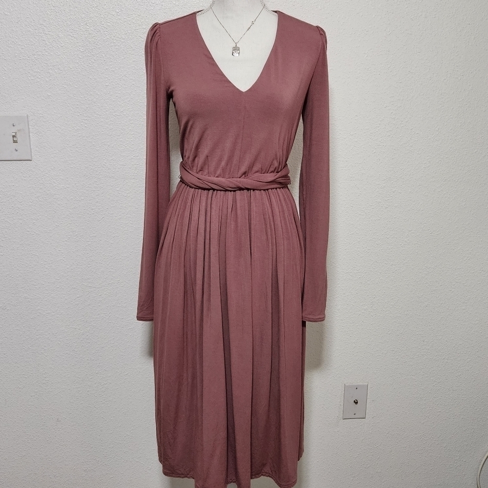 Rebecca Taylor midi Dress modale spandex blend size xs
